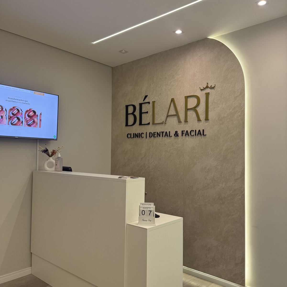 Recepção da Bélari Clinic em Diadema